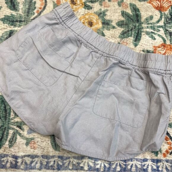 Aritzia Wilfred Free Gray Linen Blend Shorts Size Medium - Picture 3 of 5